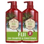 Old Spice Fiji with Coconut 2in1 Shampoo and Conditioner for Men, 1.3 L Total (2 Packs of 650 mL)