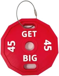 Get Big Bodybuilding Red Gym Bag or Backpack Charm - Perfect for Weightlifters - Made in The USA! (Red) (Get Big)