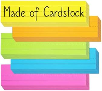 Chell Colored Sentence Strips Cardstock, Pack of 80, 3” x 12” Rainbow Color Word Learning Strips Nameplates Handwriting Practice Tool for Teachers, Classroom and Office