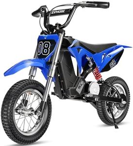 36V 350W Kids Electric Dirt Bike - Fast Speed Electric Motorcycle Up to 16 MPH & 10 Miles Long-Range, 3-Speed Modes, Twist Grip Throttle, Dual Suspension & Brakes for Kids Ages 5-8