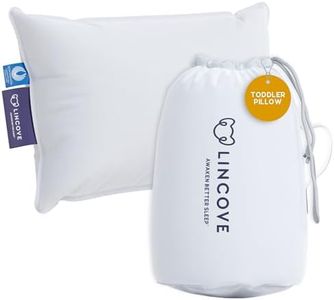 Lincove Canadian Down Toddler Pillow for Sleeping - Perfect for Kids Travel Pillow, Nap Time, Toddler Cot, Crib, Bed - 800 Fill Power, 100% Cotton Shell, 400 Thread Count (13 x 18)