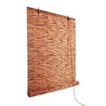 GREENKING Bamboo Roller Blinds 120x170cm Brown Home Wooden Window Shade Upgrade Rope Adjustment Roman Blind Drape Curtain for Window Privacy Garden Patio Outdoor Sun Shade