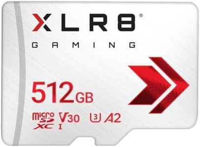 PNY 512GB XLR8 Gaming microSDXC Memory Card - 100MB/s, UHS-I, 4K UHD, Full HD, U3, V30, A2 - micro SD for Portable Console Gaming on Nintendo-Switch, Steam Deck, Smartphones and Tablets