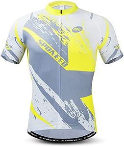 sponeed Biking Jersey Man Cycle Jerseys US XXL Gray Yellow Multi