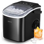 Silonn Countertop Ice Maker Machine, 9 Cubes Ready in 6 Mins, 12 KG in 24Hrs, Self-Cleaning Ice Machine with Ice Scoop and Basket, 2 Sizes of Bullet Ice for Home Kitchen Office Bar Party