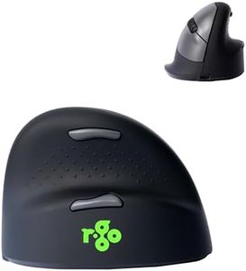 R-Go HE Vertical Mouse Wireless for Large Hand, Ergonomic Right-Handed Prevention Mouse Arm/Tennis Elbow (RSI Syndrome), for Windows/Linux/Mac OS, Black