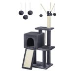 FEANDREA Cat Tree, Cat Tower for Indoor Cats, Kittens, Smoky Grey PCT143G01