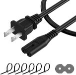 AC Power Cord 10FT(1 Pack), 2 Prong