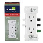 Leviton Decora Edge 15 Amp Tamper-Resistant Duplex Outlet, White