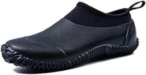 TENGTA Unisex Waterproof Garden Shoes Womens Rain Boots Mens Car Wash Footwear Black 14
