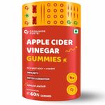 Carbamide Forte Apple Cider Vinegar Gummies - with Vitamin D & E | ACV Gummies with Mother & Vitamins - 60 Vegan Gummies