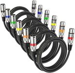 NUOSIYA 2M XLR Cables 6 Packs,XLR M