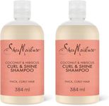 Shea Moisture Coconut & Hibiscus sulphate free shampoo Curl & Shine Shampoo for thick, curly hair, 384ml (Pack of 2)