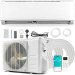 18000 BTU Mini Split Air Conditioner with Heater, 20 SEER2 208-230V WiFi Inverter Ductless Heat Pump, Wall Mounted AC Cools Up to 1250 Sq. Ft, Pre-Charged with Complete Installation Kit