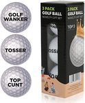 Top 3 Rude Golf Balls For Men – Pack Of 3 Novelty Golf Balls – Golf Balls For Bad Players – Funny Golf Gift For Golf Enthusiasts – Unique Idea – Solid Construction – Long Distance Flight