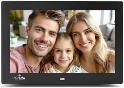 Miracle Digital 10'' IPS Digital Photo Frame with High Def Screen, USB Disk Card, Remote Photos Slide Show, Video Audio, Support SD Built in 8 GB Memory & 2GB RAM