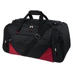 Uarition 55L Gym Bag Large Sports Duffle Bags - Lightweight for Weekend Travel Workout - Black/Red