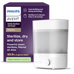 Philips Avent Premium Baby Bottle Steriliser and Dryer, Removes 99.9% of Bacteria, Chemical Free, Capacity 6 Bottles/Teats/Accessories, Model SCF293/01