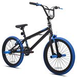 Kent International 20" Kent Pro 20, Boy's Freestyle BMX Bike - 20" BMX Bike w/ 360 Degree Gyroscopic Rotor - Lightweight BMX Bikes w/Tig-Welded Steel Frame and Padded Saddle for Cycling - Black/Blue