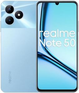 realme Teléfono Móvil Note 50 4G 4+128GB, Pantalla Realista de 90 Hz, Cámara de 13 MP con IA, Cuerpo Ultrafino de 7,99 mm, Gran batería de 5000 mAh, Azul Cielo