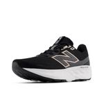 New Balance Women's Fresh Foam 520 V9 Running Shoe, Black/Castlerock/Metallic Rose, 8 M