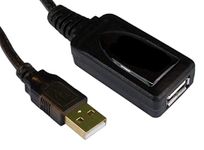 World of Data 15m USB 2.0 Active Repeater Extension Cable - Male to Female