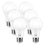 LE Dimmable LED Light Bulbs, 60 Watt Equivalent LED Bulb 5000K Daylight White, A19 E26 Standard Medium Base, 6 Packs