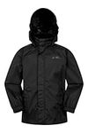 Mountain Warehouse Kids Waterproof Pakka Jacket - Adjustable Hood Black 13 Years