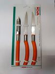 MAYANSHH Nova Brand Knife Set of 3, Includes Two Knives & One Peeler with Sharp Edge (Multicolor) Kitchen Knife Tool