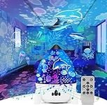 Star Night Light Projector for Baby, Best Gifts Toys for Kids, Rechargeable Rotating LED Lamp with Remote and 8 Films,Built-in 4 Songs and 7 Lighting Modes for Boy Girl Children Bedroom daphomeu Decor