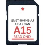 A15 Navigation SD Card 2024 GPS Map Update, Latest Version GPS SD Map Card for Ford Lincoln, GM5T-19H449-AJ, USA Canada Maps