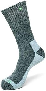 Insect Shield Lightweight Hiking Walking Socks, Stretchy and Comfortable Crew Socks with Padding and Tick Protection, Charcoal, Large