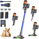 Cordless Vacuum Cleaner,120Min Runtime with 2 Batteries for Pet Hair Carpet