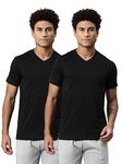 Levi's Men's Plain Regular Fit T 026-T Shirt BLK (RED)-P2_Black S