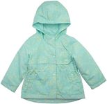 OshKosh B'Gosh Toddler/Littile Girls' Midweight Fleece Transitional Jacket, Aqua, 3T