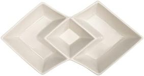 Sectional Relish Bowl Serving Dish Condiment Holder - Double Square