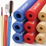 Vive Foam Tubing (9 Pack) - Utensil Padding Grips - Spoon, Fork Round Hollow Medical Closed Cell Tube - Cut to Length - Provides Wider, Larger Grip Pipe Tool for Dexterity, Disabled, Elderly