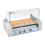 Royal Catering - RCHG-7E - Hot Dog Grill/Sausage Grill - 7 heating rods - protection cover - 230 V - 1400 W