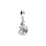 H.ZHENYUE Beauty and the Beast Dancing Dangle Charm for Women Bracelets, 925 Sterling Silver Animal Mother's Day Birthday Halloween Christmas Jewelry Gift for Girls