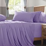Homiest Extra Deep Pocket King Size Sheets Set, 6 Pieces Soft Lavender Sheets 18-24 Inch Deep Pocket Bed Sheets, Hotel Luxury 1800 Thread Count Microfiber Bed Set Fits Ultra Deep Mattress