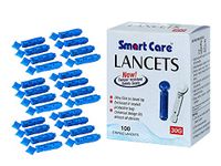 SMARTCARE Precision Round Lancet Needle - Pack of 100 for Accurate and Painless Blood Sampling