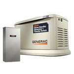 Generac Guardian 26kW Home Standby Generator with 200 Amp Transfer Switch, Durable All Aluminum, WiFi Enabled with G-Force Engine, Easy to Use, Whole House Power Backup, Smart Outage Solution - Bisque