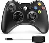 YCCTEAM Xbox 360 Wireless Controller, 2.4GHz Dual Vibration Xbox 360 Game Controller with Receiver Remote Gamepad Joypad for Xbox 360 Slim PS3 and PC Windows 7/8/10 -No Audio Jack