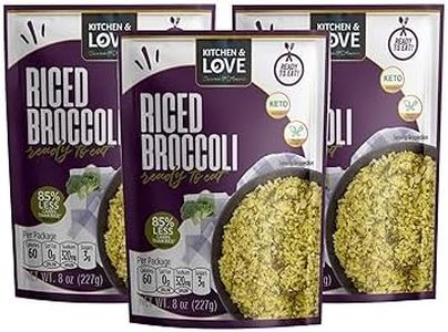 Kitchen & Love Riced Broccoli 8 oz (3 Pack) | Low Carb & Calorie, Vegan, Ready to Eat Food, Shelf Stable Food, Plant-Based, Pasta & Rice Alternative…