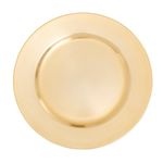 Premier Housewares Charger Plate, 33 cm, Gold , Pack of 1