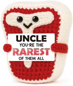 Uncle Gifts from Niece Nephew Best Uncle Ever Gifts Birthday Retirement Favorite Uncles Gift from Niece Nephew Thank You Uncle's Gift, Christmas White Elephant Handmade Crochet Steak Collectible Dolls