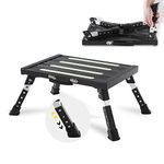 1000Lbs Heavy Duty Rv Steps, 3 Levels Adjustable Step Stool, Portable Folding Step Stool, Easy Use Camper Steps for Rv/Trailer/Truck/SUV, Lightweight Rv Step for Adults/Seniors/Dog by SOUHEILO