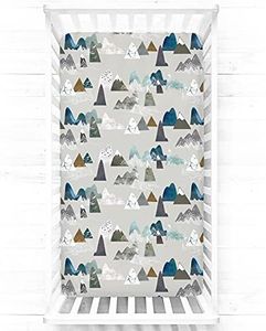 TANOFAR Mountains Baby Boy Crib Sheet Toddler Bed Sheets Soft Breathable Nursery Bedding