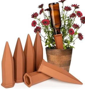 Plant Watering Devices, 6 Pack Terracotta Plant Watering Stakes, Slow Release Plant Watering Spikes, Self Watering Devices for Indoor and Outdoor Plants