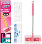 Swiffer Sweep and Mop Pro, 2-in-1 Floor Mopping , Multi-Surface Kit for Floor Cleaning, 5 Heavy Duty Dry Sweeping Cloths, 3 Heavy Duty Wet Mopping Cloths, Includes 1 Sweeper Device